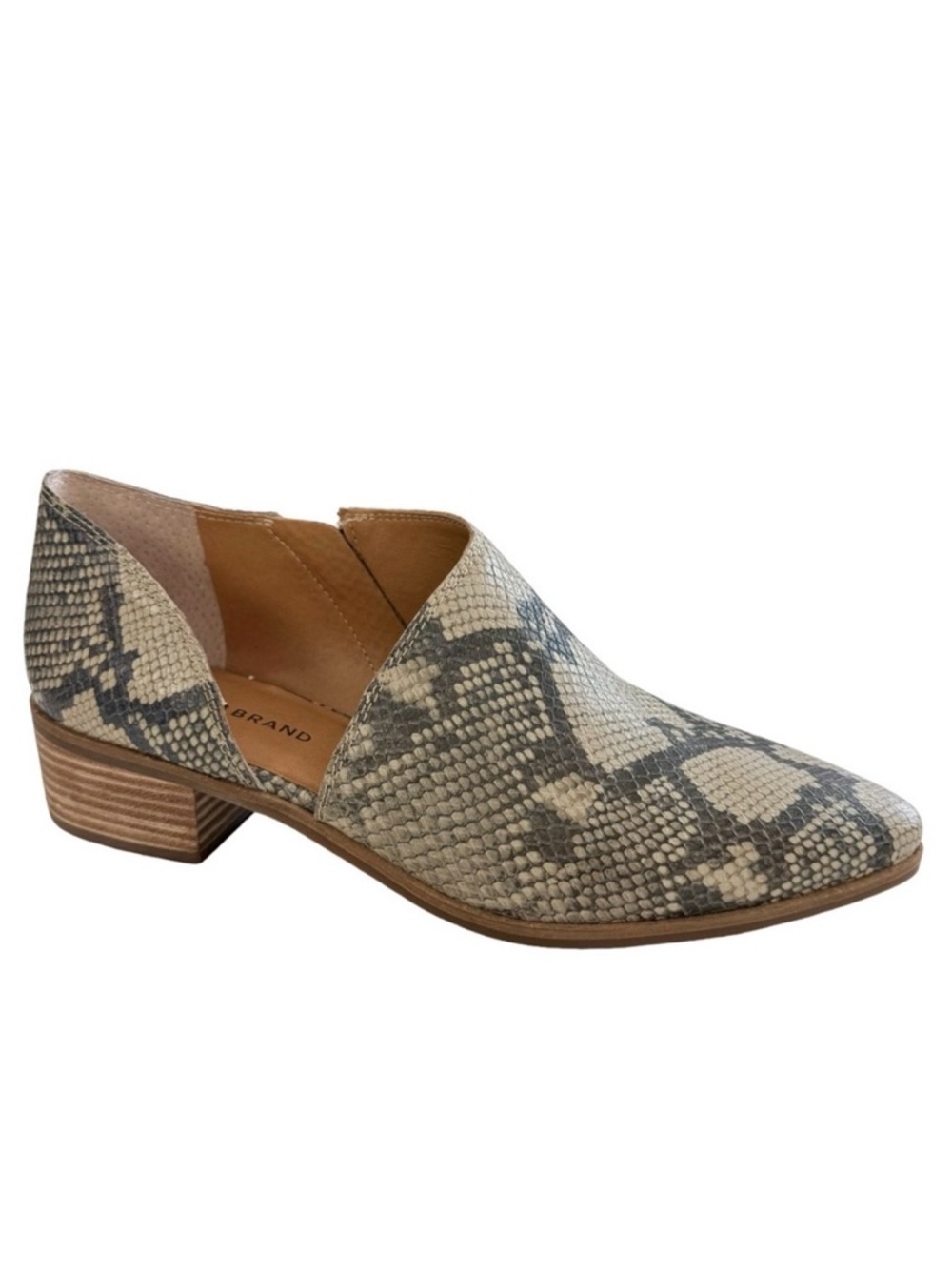 NWOT Lucky Brand Kenri Snakeskin Print Leather Booties Size 11M